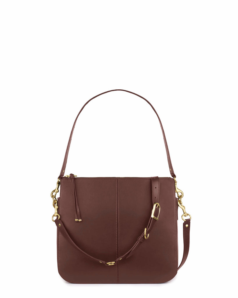 TRIANA MESSENGER BAG in Umber Napa messenger bag Kendall Conrad   