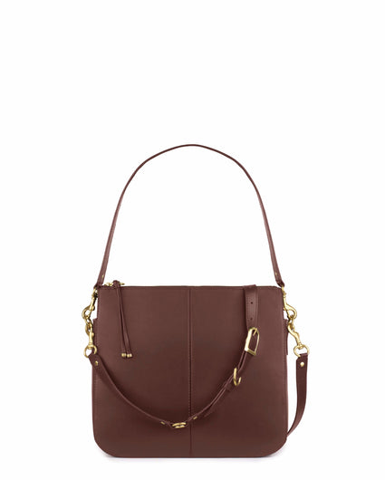 TRIANA MESSENGER BAG in Umber Napa messenger bag Kendall Conrad   