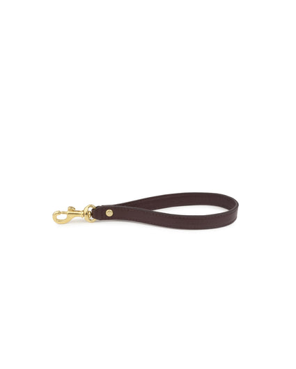 WRIST STRAP in Chocolate Napa leather Kendall Conrad   