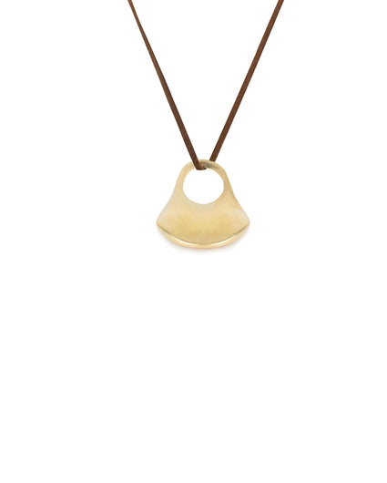 ABANICO PENDANT jewelry, Kendall Conrad Gold Plated Natural Brown 