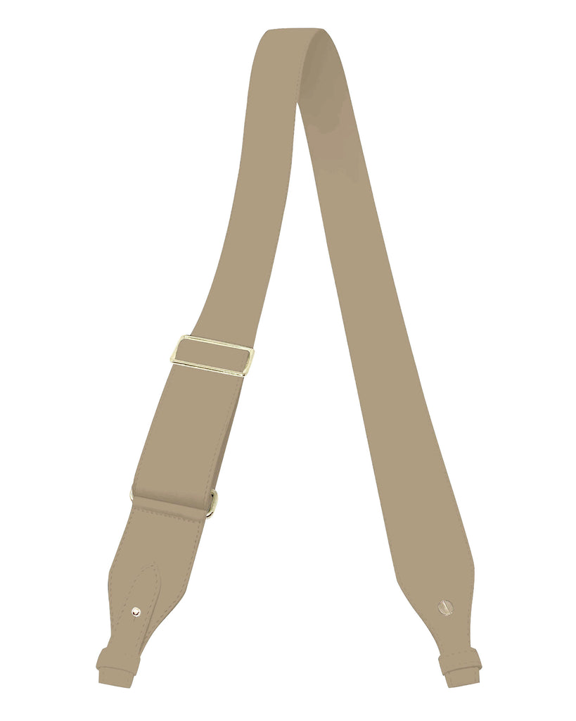 ADJUSTABLE  2" CROSSBODY STRAP in Beige Napa leather strap Kendall Conrad   