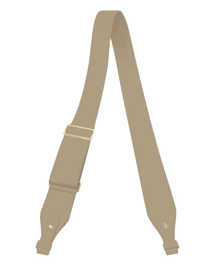 ADJUSTABLE  2" CROSSBODY STRAP in Beige Napa leather strap Kendall Conrad   