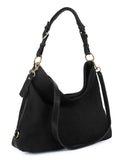 AZUCENA II SHOULDER BAG in Black Suede leather bag, Kendall Conrad   