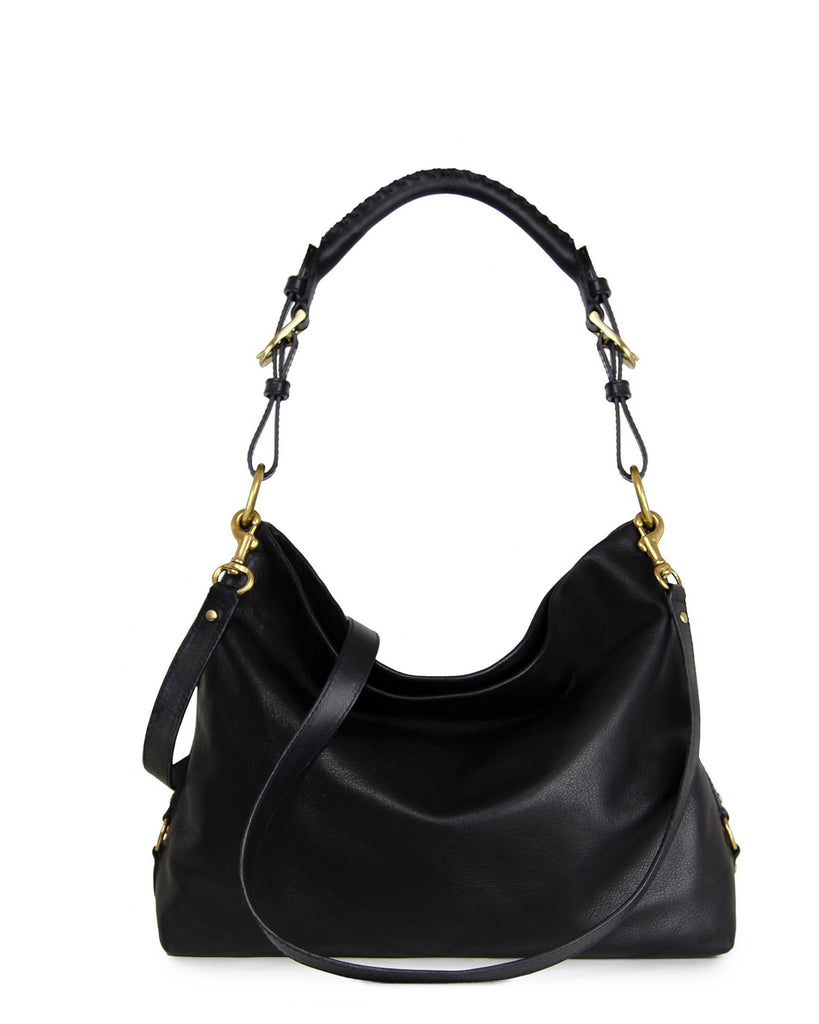 AZUCENA SHOULDER AND CROSSBODY BAG in Black Napa leather bag Kendall Conrad   
