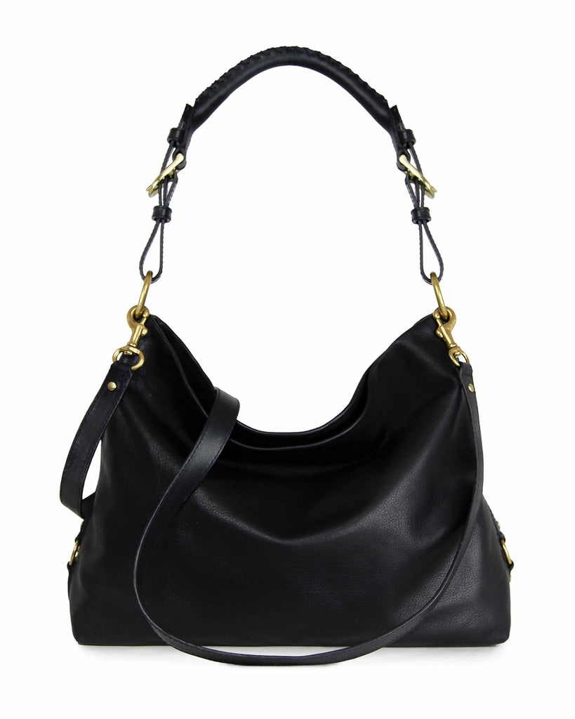 AZUCENA II SHOULDER BAG in Black Napa leather bag, Kendall Conrad   