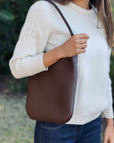 BOLERO FEED BAG in Umber Napa shoulder bag Kendall Conrad   