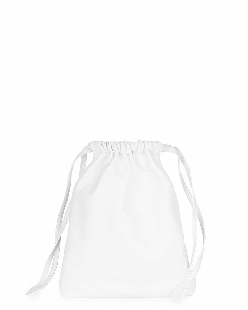 BOLSA POUCH in White Napa leather pouch Kendall Conrad   