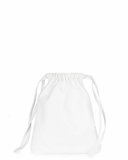 BOLSA POUCH in White Napa leather pouch Kendall Conrad   