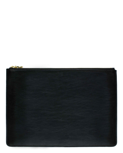 BOLSILLO III ZIP POUCH in Black Napa leather case Kendall Conrad   