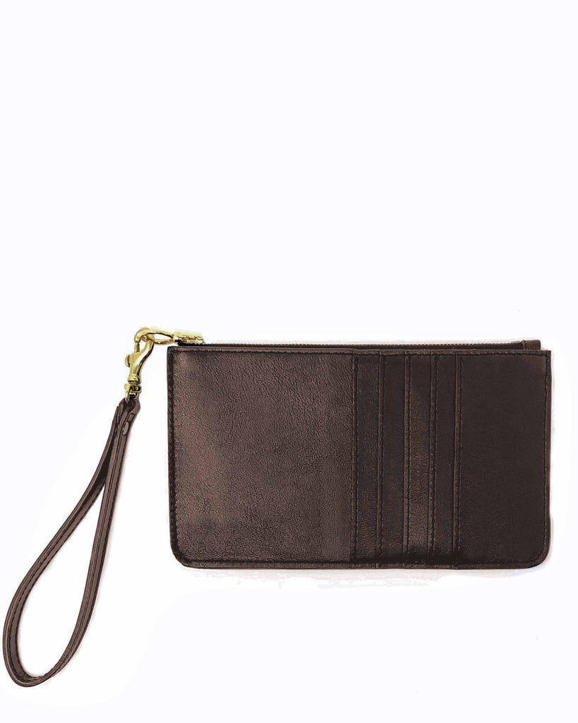 BOLSILLO PHONE WALLET in Chocolate Napa leather case Kendall Conrad   