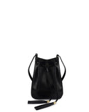 BONITA I DRAWSTRING CROSSBODY BAG in Black Napa small bag Kendall Conrad   
