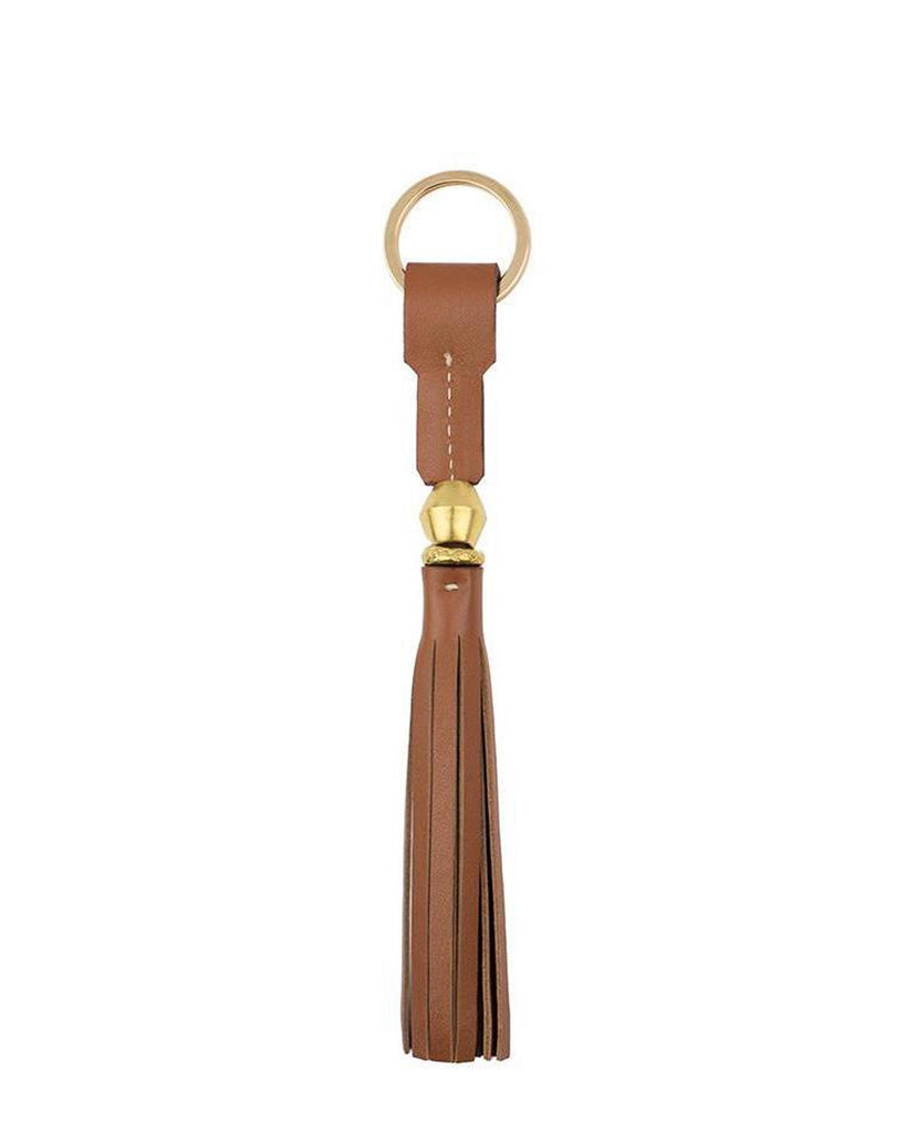 BORLITA KEY CHAIN in Sienna Napa Leather leather keychain Kendall Conrad   
