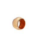 BRAIDED HEMISPHERE RING Rings Kendall Conrad Gold Plated 6 