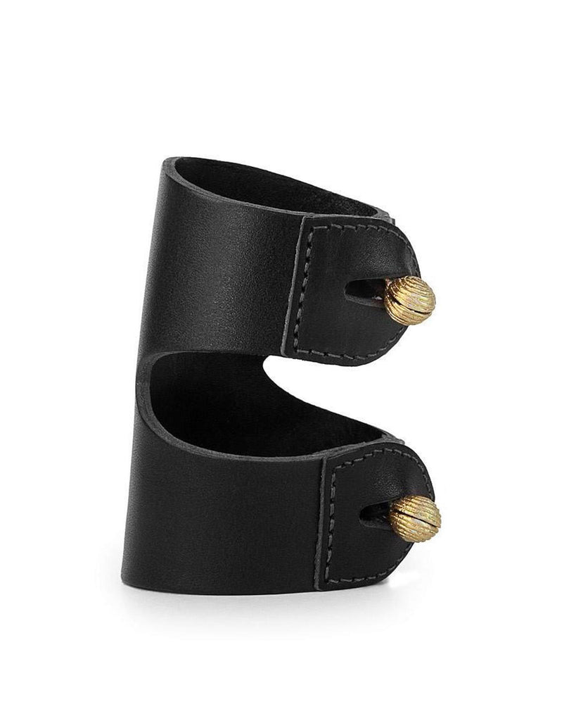 CAGANCHO CUFF in Black Napa leather cuff Kendall Conrad   