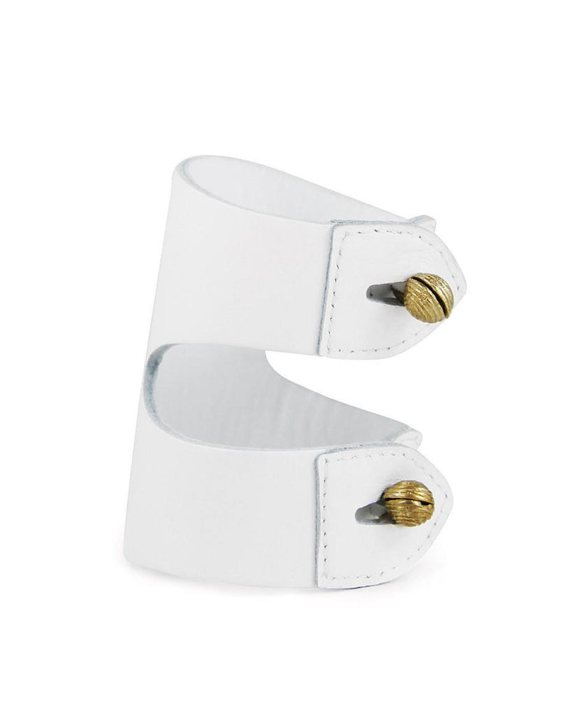 CAGANCHO CUFF in White Napa leather cuff Kendall Conrad   