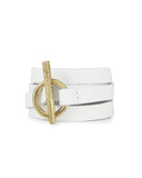CAMEROON WRIST WRAP in White Napa leather bracelet Kendall Conrad   