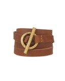 CAMEROON WRIST WRAP in Sienna Napa leather bracelet Kendall Conrad   
