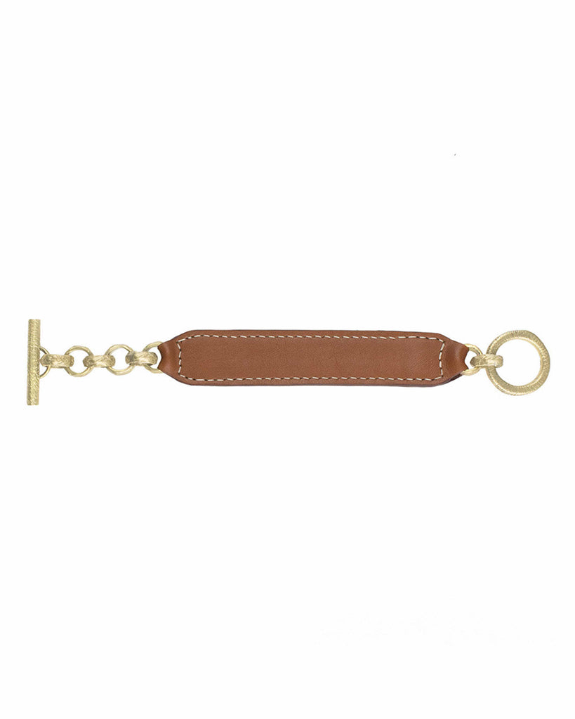 CAMEROON CHAIN CUFF leather cuff Kendall Conrad Brass  