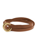 CAMEROON DOUBLE RING BELT in Sienna Napa leather belt Kendall Conrad   