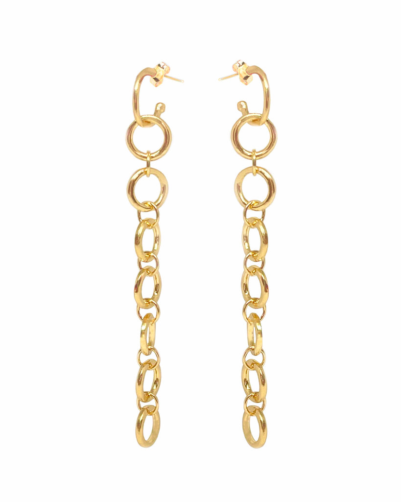 CHAIN HOOP EARRINGS new jewelry arrivals, Kendall Conrad Gold Plated  