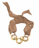 CHAIN RIBBON BRACELET bracelet Kendall Conrad Gold Plated Light Brown 