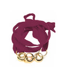 CHAIN RIBBON BRACELET bracelet Kendall Conrad Gold Plated Burgundy 