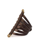 CINCHA CUFF in Chocolate Napa leather bracelet Kendall Conrad   