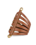 CINCHA CUFF in Sienna Napa leather bracelet Kendall Conrad   