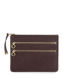 COCO ZIP CASE in Chocolate Napa leather case Kendall Conrad   