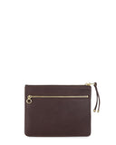 COCO ZIP CASE in Chocolate Napa leather case Kendall Conrad   