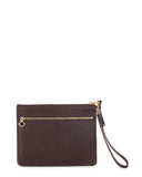 COCO ZIP CASE in Chocolate Napa leather case Kendall Conrad   