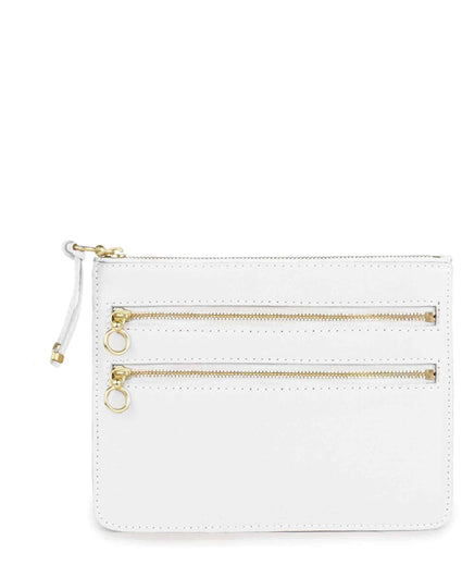 COCO ZIP CASE in White Napa leather case Kendall Conrad   