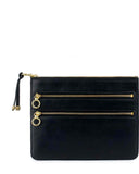 COCO ZIP CASE in Black Napa leather case Kendall Conrad   