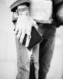 iPHONE CASE in Chocolate Napa leather case Kendall Conrad   