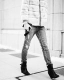 iPHONE CASE in Black Napa leather case Kendall Conrad   