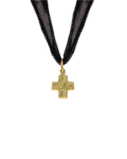 CROSS PENDANT jewelry, Kendall Conrad Gold Plated Natural Brown 
