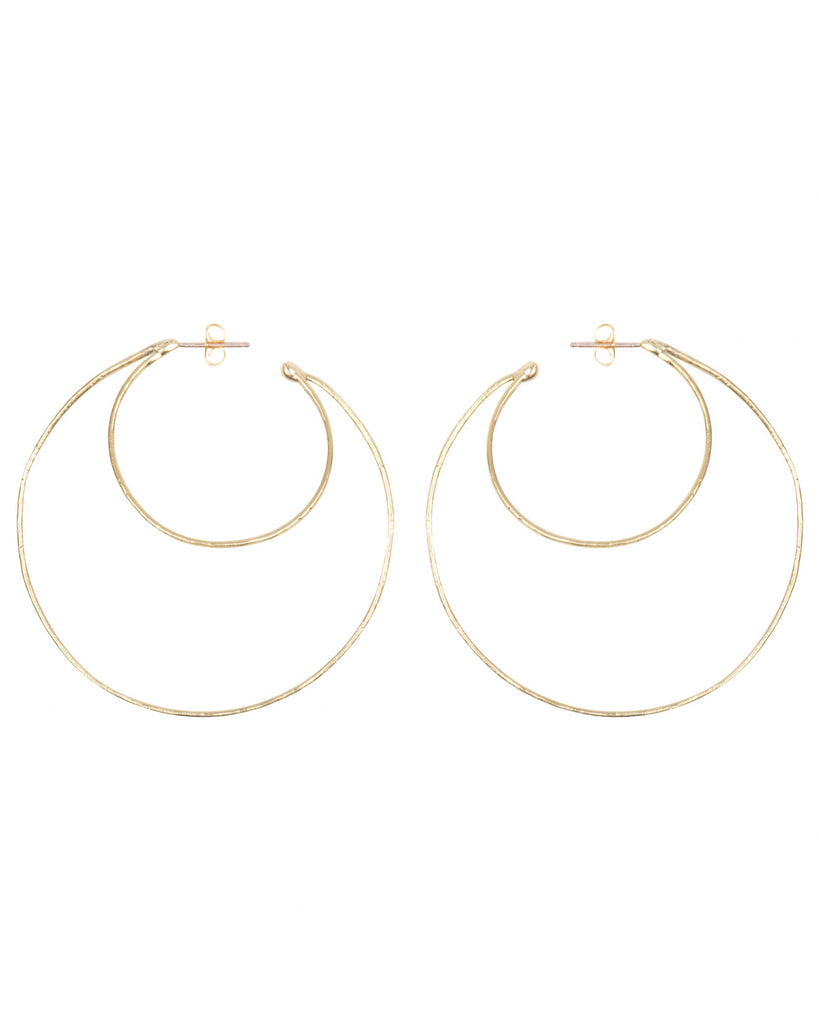 THIN DOUBLE HOOP EARRINGS gold Kendall Conrad Gold Plated  