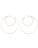 THIN DOUBLE HOOP EARRINGS gold Kendall Conrad Gold Plated  