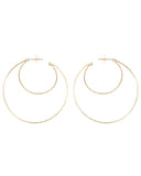 THIN DOUBLE HOOP EARRINGS gold Kendall Conrad Gold Plated  