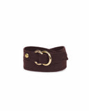 DOUBLE RING WRIST WRAP in Chocolate Napa leather Kendall Conrad   