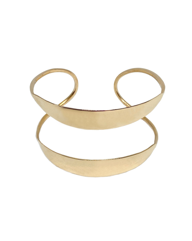 DOUBLE BOW CUFF BRACELET new jewelry arrivals, Kendall Conrad Brass  
