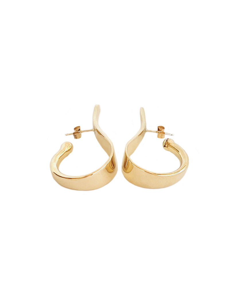 FATIMA II HOOPS Earrings Kendall Conrad Brass  