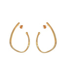 FLAT OBLIQUE HOOP EARRINGS bangle Kendall Conrad Gold Plated  