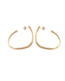 FLAT OBLIQUE HOOP EARRINGS bangle Kendall Conrad   