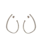 FLAT OBLIQUE HOOP EARRINGS bangle Kendall Conrad Sterling Silver  