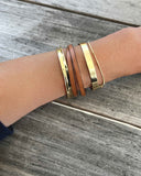 GAEL WRIST WRAP in Bruciato Leather leather bracelet Kendall Conrad   