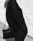 GIRONA II SHOULDER AND CROSSBODY BAG in Umber Napa small leather bag Kendall Conrad   
