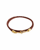 GUADIX DOUBLE WRAP BRACELET in Napa bracelet Kendall Conrad Cognac  
