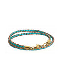 GUADIX DOUBLE WRAP BRACELET in Napa bracelet Kendall Conrad Turquoise/Tan  