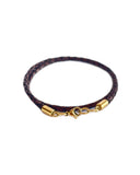 GUADIX DOUBLE WRAP BRACELET in Napa bracelet Kendall Conrad Chocolate  